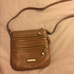Calvin Klein Womens Leather Crossbody Purse